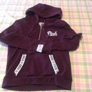 Pink quarter zip hoodie